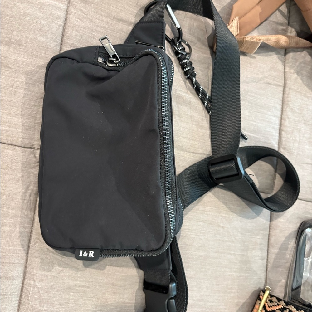 Iris and Rainbow Double Zipper Belt Bag for regular or Plus size